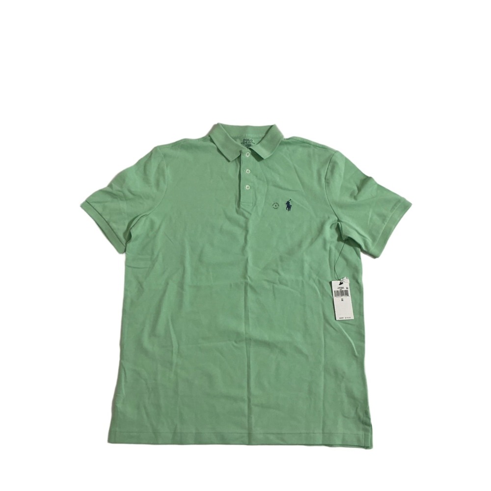 Polo Ralph Lauren Mens Medium Mint Green Classic Fit Mesh Pique Polo Shirt NWT